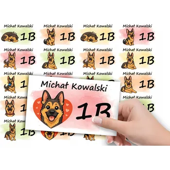 samolepka SAMOLEPKY NA SEŠIT 20 ks - ZVÍŘE PES PEJSEK NĚMECKÝ OVČÁK