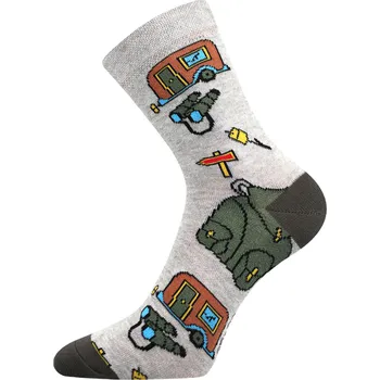 Fuski Boma Voxx Chlapecké ponožky s protiskluzem šedá camp