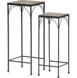 US1701 - Stojan na květiny 28x28x70cm, keramika, šedá, US1701