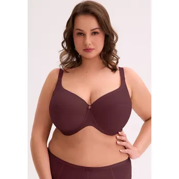 Podprsenka Gaia POLOMĚKKÁ MAXI PODPRSENKA SONIA BSM 1058 WINE Barva: wino, Velikost: 95F