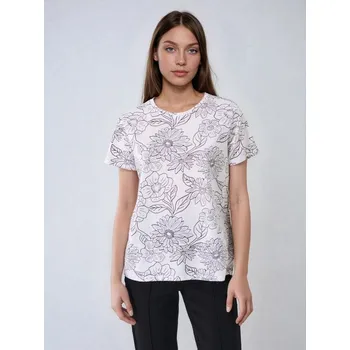 Dámské tričko Sinsay - Bavlněné vzorované tričko - jiné - 001HB-ML4 - 001HB-ML4-S