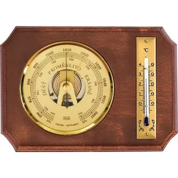 Meteostanice Barometr 8014 s teploměrem - zlatý
