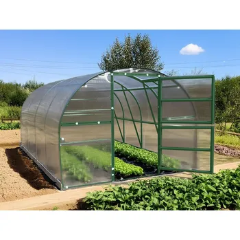 Skleník LANIT PLAST, s.r.o. skleník LANITPLAST KYKLOP2 3x8 m PC 8 mm zelený LG4386 + akrylátová barva na kov 0,7 kg zelená LG4350