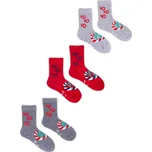 YO! YOCLUB DĚTSKÉ PONOŽKY X-MAS SKA-X046 Barva: mix kolor/mix wzór, Velikost: 20-22