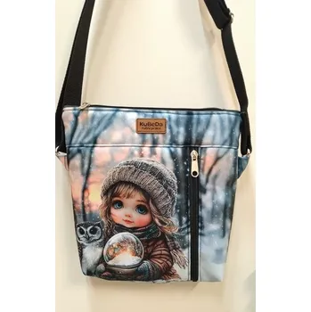 Kubeda Dívčí crossbody kabelka - kočárkovina - Holčička se sovičkou 2