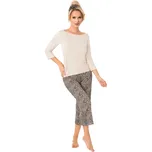 Donna DÁMSKÉ PYŽAMO OMARI 3/4 Barva: Béžová, Velikost: S