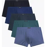 Atlantic PÁNSKÉ BOXERKY 5SMH-002 5-PACK Barva: denim/tmavě modrá/denim/modrá/zelená, Velikost: XL