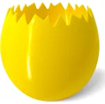 HUKA Velikonoční květináč „Skořápka“ – žlutý, 9 cm