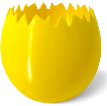 Květináč HUKA Velikonoční květináč „Skořápka“ – žlutý, 9 cm