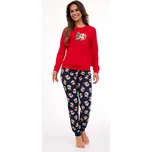 CORNETTE DÁMSKÁ PYŽAMA 671/422 TEDDY DR Barva: czerwony, Velikost: L