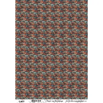 Výtvarný papír Rýžový papír, soft papír na decoupage - Cihly na domečky - KB4857 Materiál: Soft, Rozměr: A4