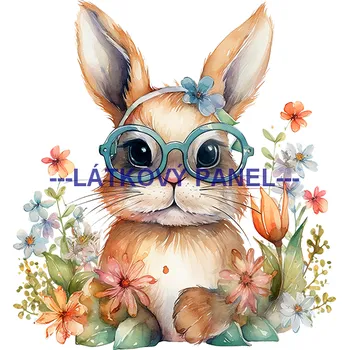 Látkový panel - Zajíček - VE-78 Velikost: 20x20cm, Materiál: Teplákovina nepočesaná