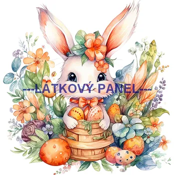 Látkový panel - Zajíček - VE-79 Velikost: 40x40cm, Materiál: Mikroplyš
