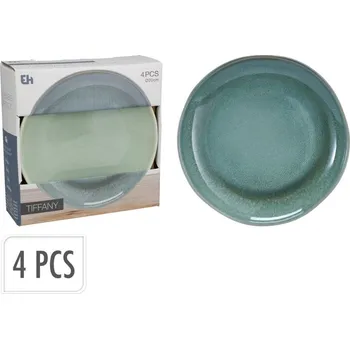 Talíř EXCELLENT HOUSEWARE Talíř dezertní sada 4 ks pr. 20 cm zelená KO-Q07000130