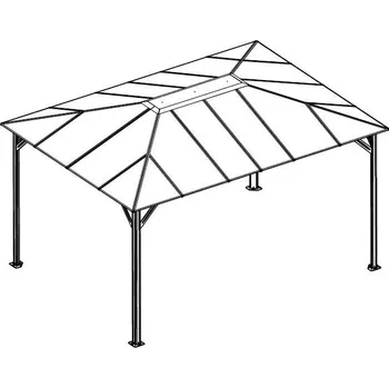 Zahradní stavba LANIT PLAST, s.r.o. náhradní prosklení pro altán LANITPLAST 43 čiré PC 6 mm LG4331