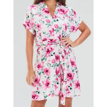 Dámské šaty Sinsay - Mini viskózové šaty s květinovým vzorem - vícebarevná - 626FI-MLC - 626FI-MLC-XL