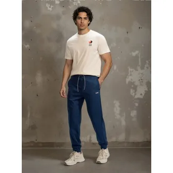 Pánské kalhoty Sinsay - Teplákové joggery - námořnická modrá - 576HL-95X - 576HL-95X-2XL