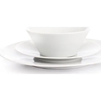 Talíř Sada talířů, Bohemia White, bílá, Český porcelán Dubí, 18 dílná