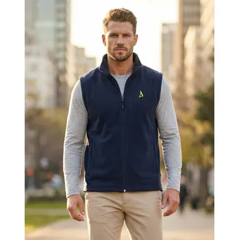 Pánská vesta Pánská fleecová vesta ALTISPORT ALM002518 NÁMOŘNÍ MODRÁ XL