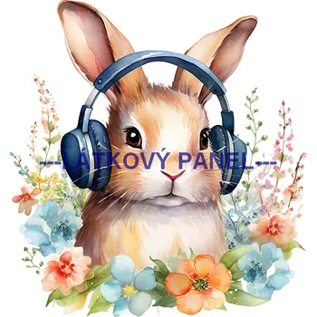 Látkový panel - Zajíček - VE-88 Velikost: 20x20cm, Materiál: Úplet