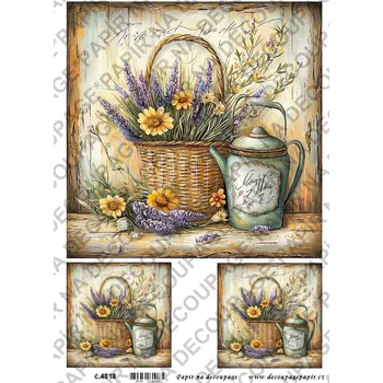 Výtvarný papír Rýžový papír, soft papír na decoupage - Zátiší - KB4818 Materiál: Soft, Rozměr: A4