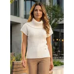 Dámská pletená vesta KIXMI RAISA SVĚTLE BÉŽOVÁ XS