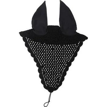 Koňská maska proti hmyzu Čabraka na uši QHP Lungo, černá, vel. Pony