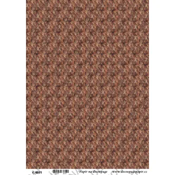 Umělecký papír Rýžový papír, soft papír na decoupage - Cihly na domečky - KB4861 Materiál: Soft, Rozměr: A4