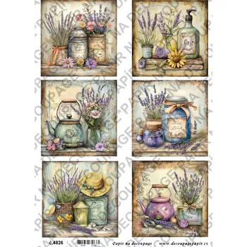 Umělecký papír Rýžový papír, soft papír na decoupage - Zátiší - KB4826 Materiál: Soft, Rozměr: A4