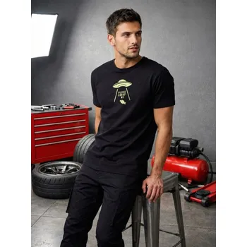 Sinsay - Bavlněné oversize tričko s potiskem - černá - 248HL-99X - 248HL-99X-S