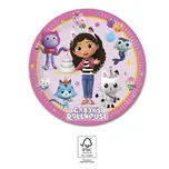 Papírové talíře Gábinin kouzelný domek 19,5cm 8ks Procos