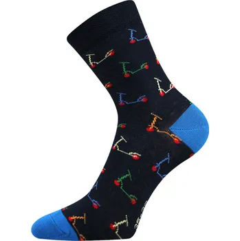 Fuski Boma Voxx Chlapecké ponožky s protiskluzem tm.modrá koloběžka