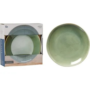 Talíř EXCELLENT HOUSEWARE Talíř mělký sada 4 ks pr. 28 cm zelená KO-Q07000140