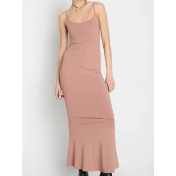 Dámské šaty Sinsay - Přiléhavé maxi šaty - béžová - 399CH-80J - 399CH-80J-XL