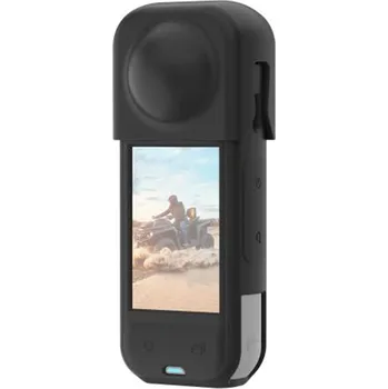 Náhradní díl pro mobilní telefon Silikonové ochranné pouzdro PULUZ s krytem objektivu pro Insta360 X5 (černé)