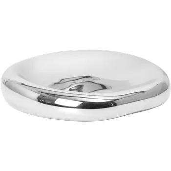 Šperkovnice Ferm Living, Dekorativní mísa Bellure 17,8 cm, stříbrná - Formadore