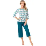 Donna DÁMSKÉ PYŽAMO IRMINA 3/4 Barva: ecrui/liście, Velikost: S