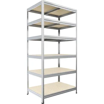 Dílenský regál Regál do technické místnosti Biedrax 35 x 75 x 210 cm, pozink, 6 polic OSB 10 mm, nosnost 200 kg na polici