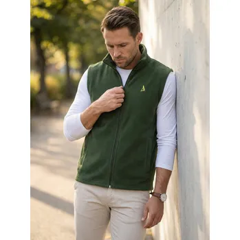 Pánská vesta Pánská fleecová vesta ALTISPORT ALM002518 LAHVOVĚ ZELENÁ M