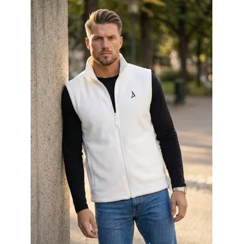 Pánská vesta Pánská fleecová vesta ALTISPORT ALM002518 BÍLÁ XL