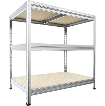 Dílenský regál Regál do technické místnosti Biedrax 35 x 75 x 90 cm, pozink, 3 police OSB 10 mm, nosnost 200 kg na polici