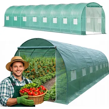 Skleník Zahradní fóliovník 3 x 8 x 2 m zelený