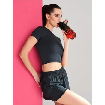 Láhev Sinsay - Láhev s motivačním měřítkem - černá - 649DI-99X - 649DI-99X-ONE