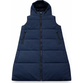 Pláštěnka xcena Dlouhá dámská vesta modrá Velikost: M/L