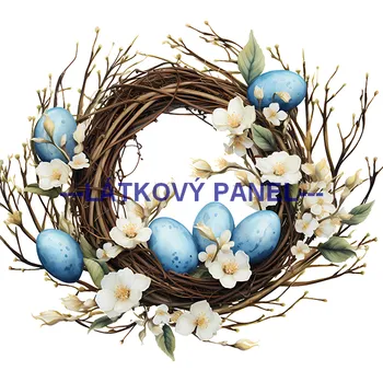 Látkový panel - Věneček jarní - VE-100 Velikost: 50x50cm, Materiál: Teplákovina nepočesaná