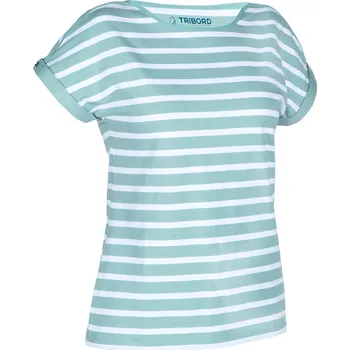 TRIBORD Dámské tričko na jachting Sailing 100 s krátkým rukávem 2XL ZELENÁ