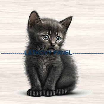 Látkový panel - Kočka - KČ-277 Velikost: 20x20cm, Materiál: Mikroplyš