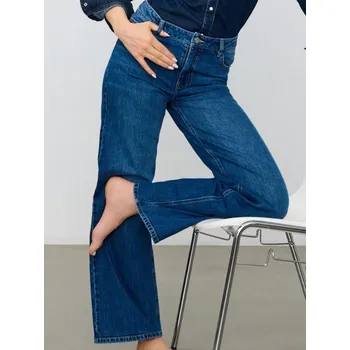 Sinsay - Džíny wide leg - námořnická modrá - 867EV-59J - 867EV-59J-34