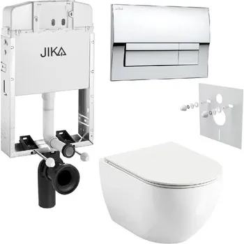 Laufen Set modulu k zazdění, EBS WC Urban City, sedátka a tlačítka, chrom lesk