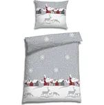 Florella Flanelové povlečení Town Grey Rozměr: 70x90 + 140x200 cm 177369689